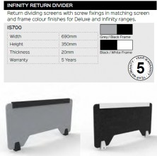 Infinity Return Divider Range And Specifications